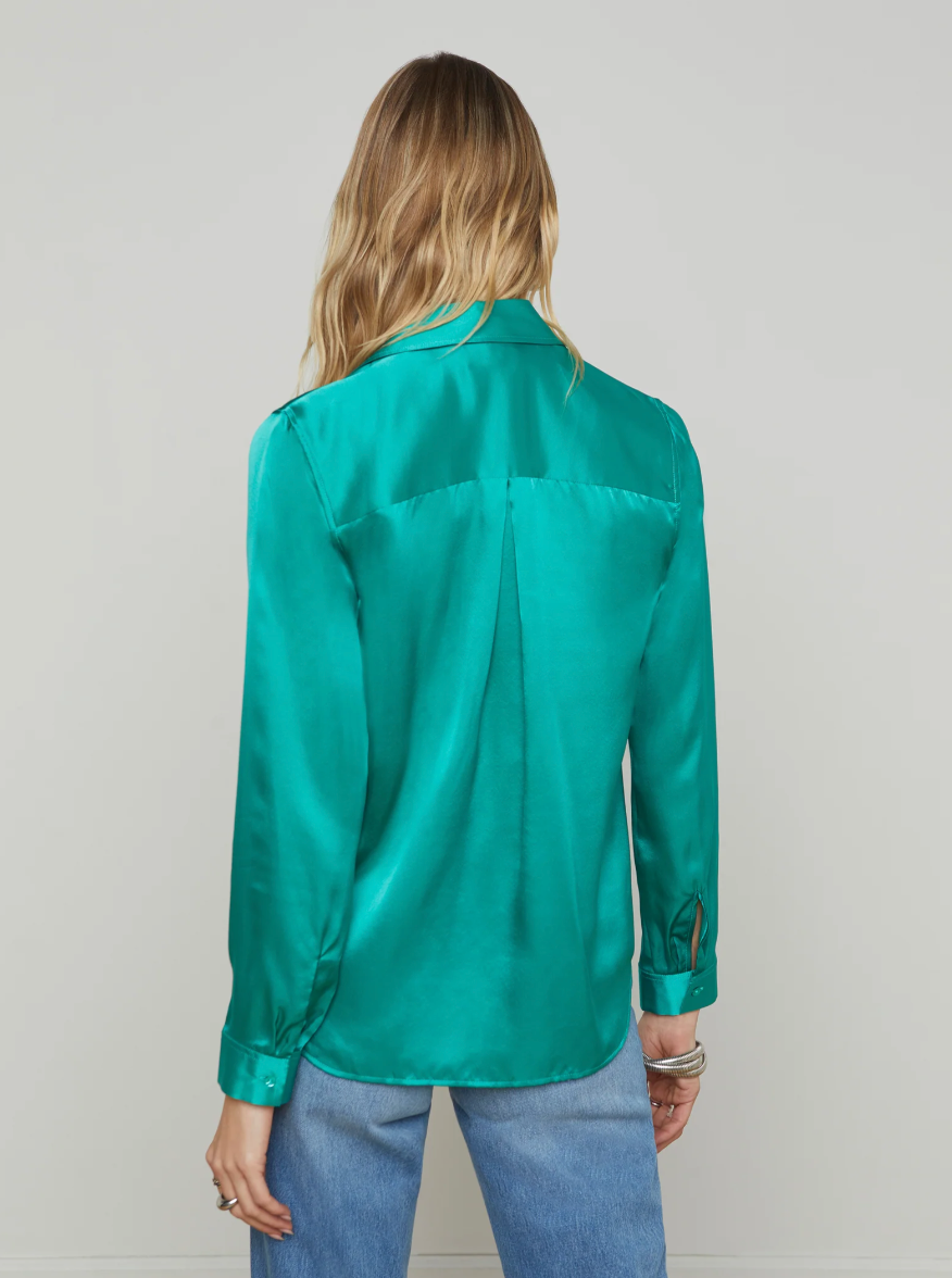 
                  
                    Tyler Silk Blouse in Bright Jade
                  
                