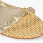 Aurora Mid Leather Heel in Platina - Lukka Boutique