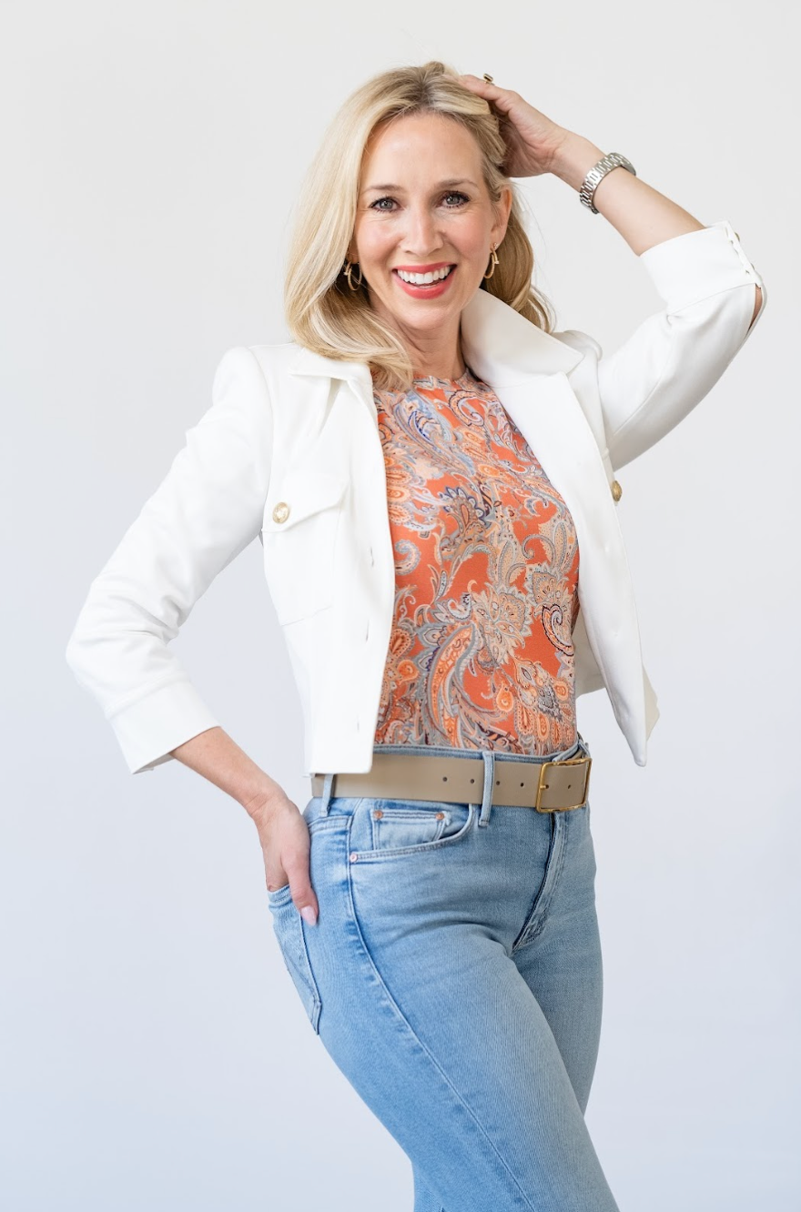 Kumi Cropped Jacket in White - Lukka Boutique