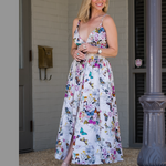 Siena Midi Skirt in Charonda Butterfly - Lukka Boutique