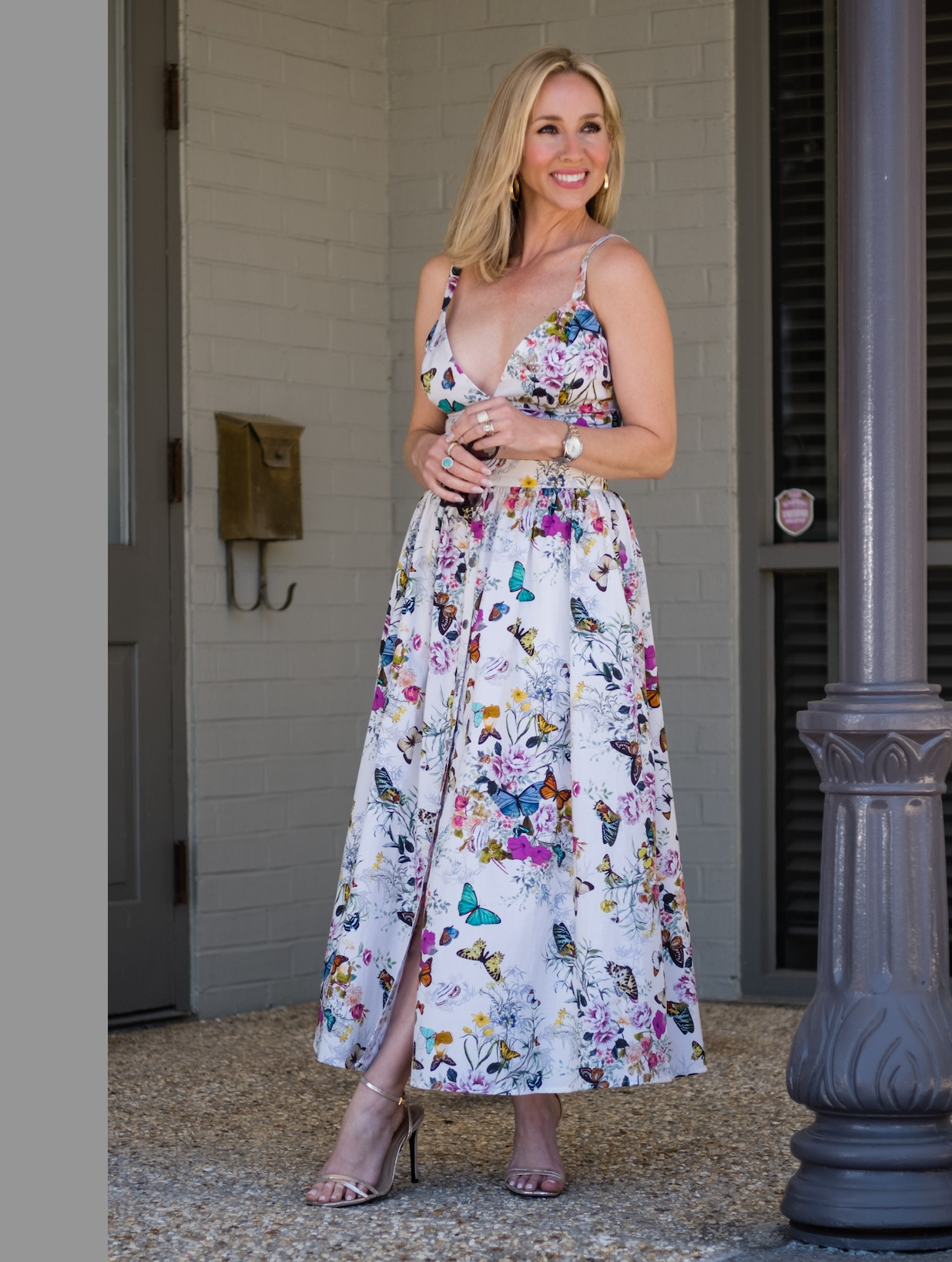 Siena Midi Skirt in Charonda Butterfly - Lukka Boutique
