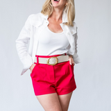 Kasey Shorts in Pink Petunia - Lukka Boutique