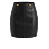 Arlena Whipstitch Mini Skirt in Black