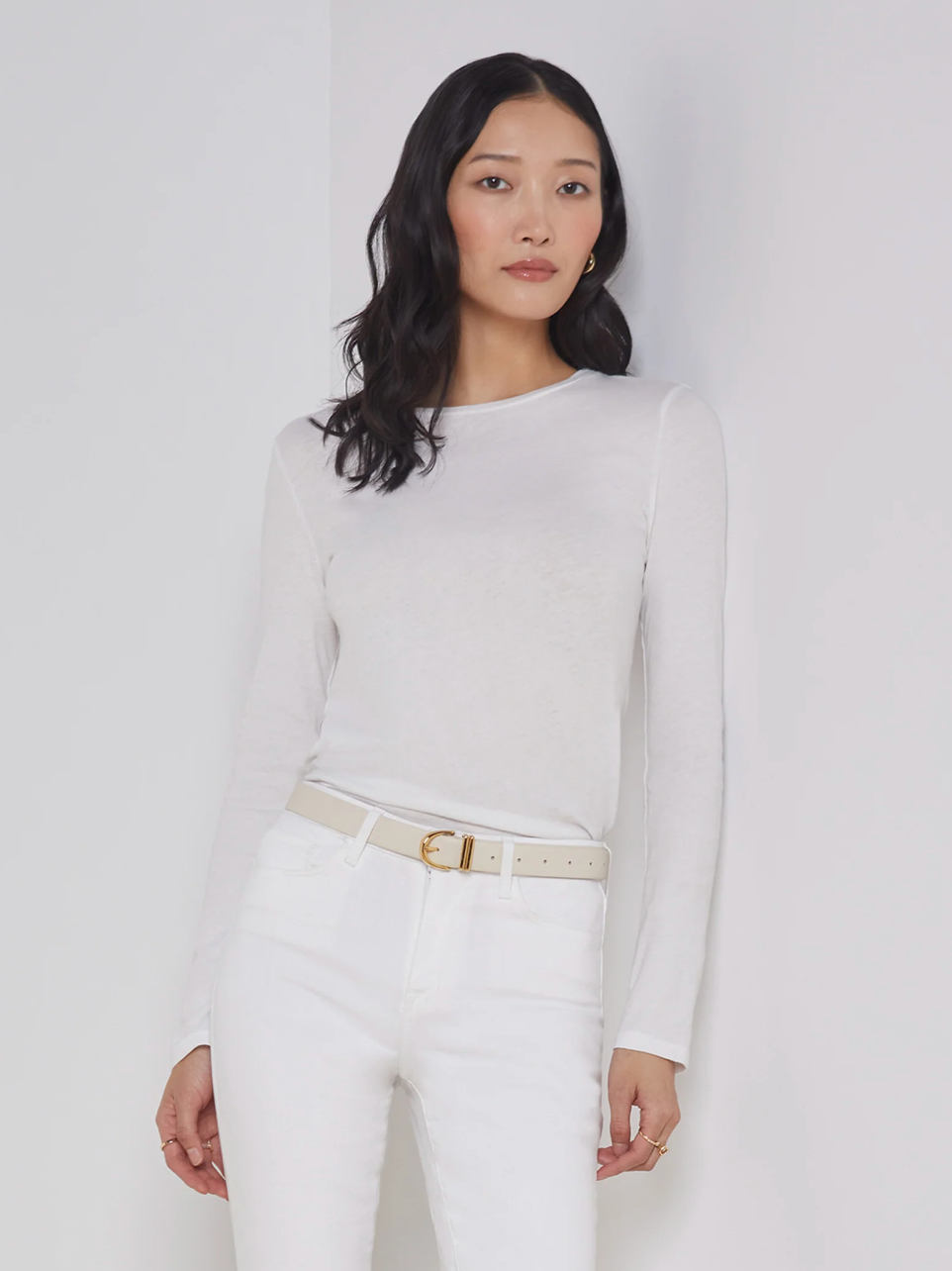 
                  
                    Tess Long Sleeve Tee in Ivory
                  
                