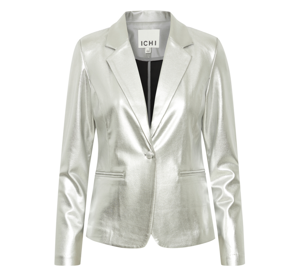 Kate Metallic Blazer in Silver