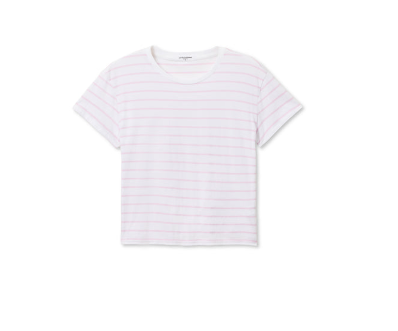 Everett Jersey Stripe Boxy Crewneck Tee in Pink Stripe - Lukka Boutique