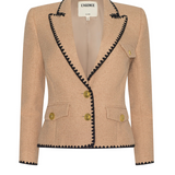 Wylla Shirt Structured Blazer in Cappuccino/Black