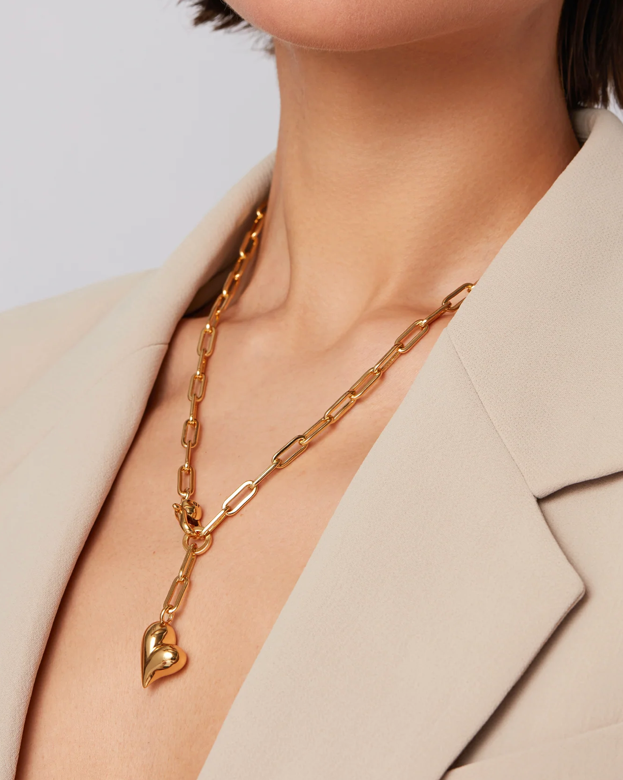 Puffy Heart Necklace - Lukka Boutique