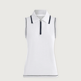 Cammie Performance Tank in White/Blue Nights - Lukka Boutique