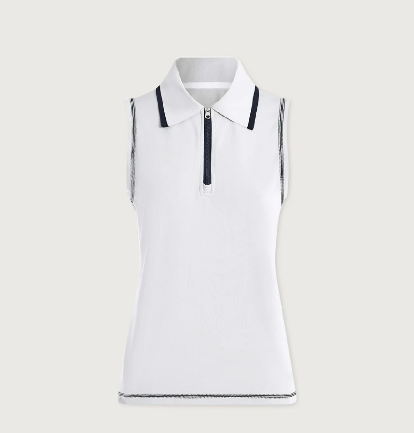 Cammie Performance Tank in White/Blue Nights - Lukka Boutique