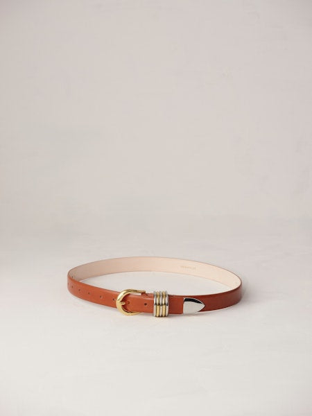 Hollyhock Mixed Metal Belt in Terre - Lukka Boutique
