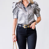 The Shinny Gillan Top in Gunmetal