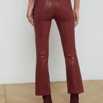 Kendra Coated Crop High Rise Flare - Lukka Boutique