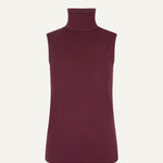 Ceci Slvless Turtle Neck in Deep Port - Lukka Boutique
