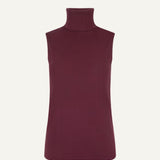 Ceci Slvless Turtle Neck in Deep Port - Lukka Boutique