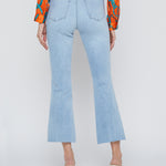 Kendra High Rise Crop Flare in Dorian - Lukka Boutique