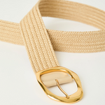 Edmond Linen Belt in Champagne Gold - Lukka Boutique