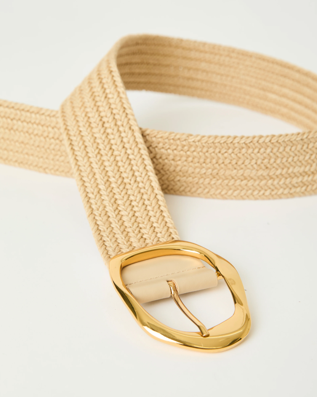 Edmond Linen Belt in Champagne Gold - Lukka Boutique