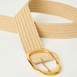 Edmond Linen Belt in Champagne Gold - Lukka Boutique