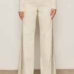 Cadence Shimmer Stripe Pant in Vanilla Creme - Lukka Boutique