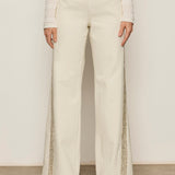 Cadence Shimmer Stripe Pant in Vanilla Creme - Lukka Boutique