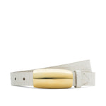 Marlowe Leather Belt in Vintage White - Lukka Boutique