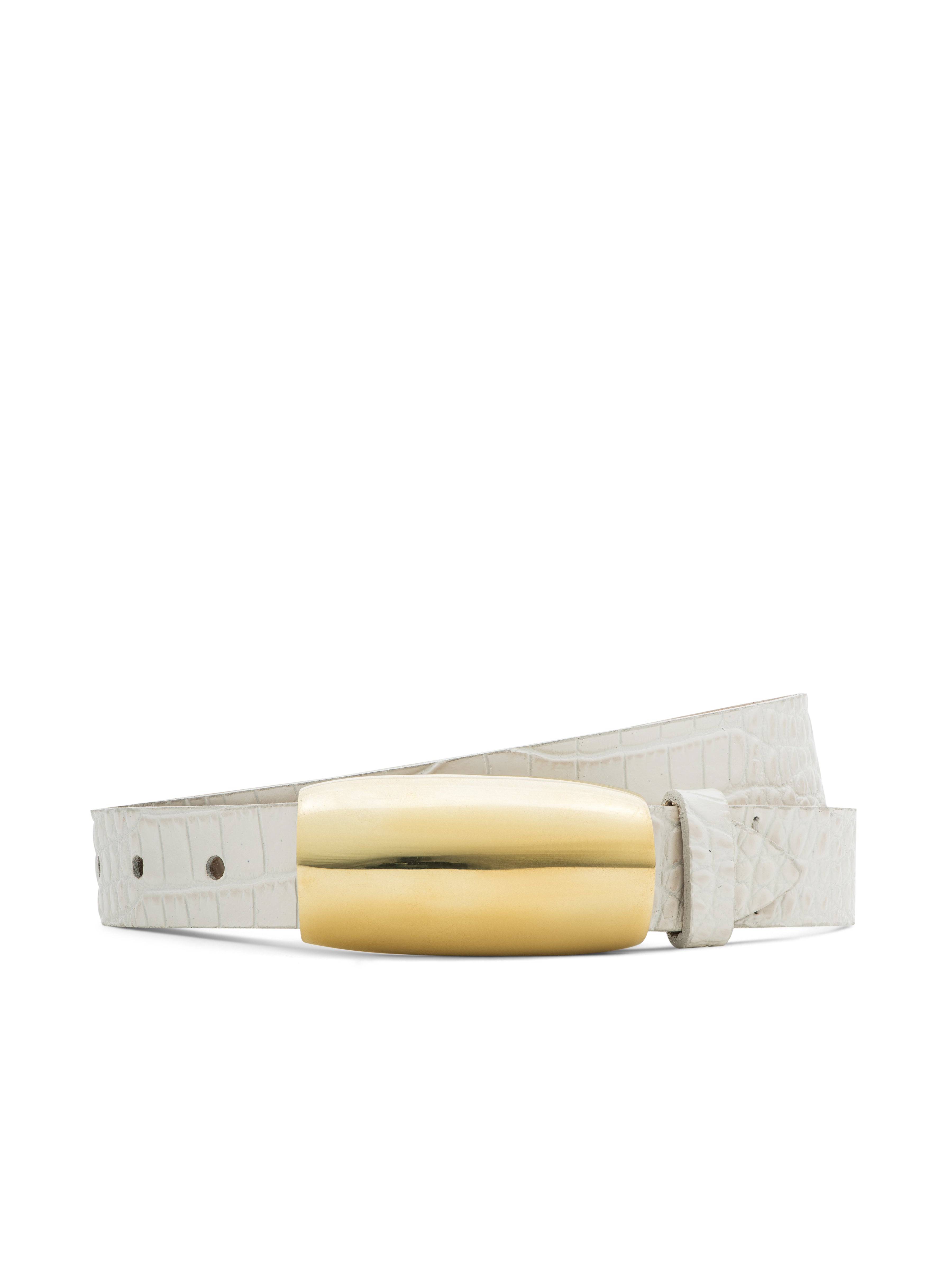 Marlowe Leather Belt in Vintage White - Lukka Boutique