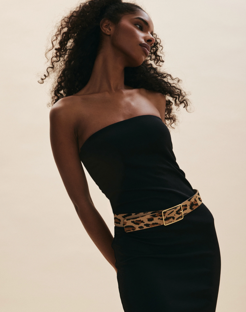 
                  
                    Milla Calf Hair Belt in Leopard Gold
                  
                