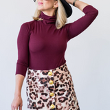 Aja Turtleneck in Dark Port - Lukka Boutique