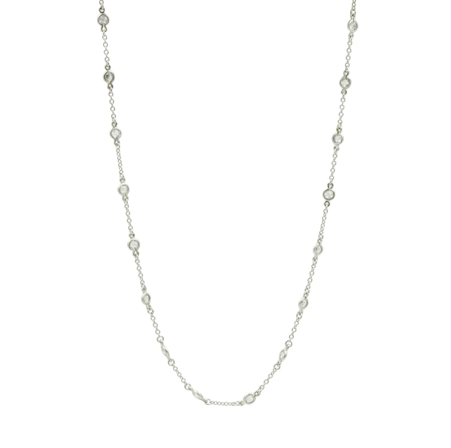 Mini Bezel Stone Necklace - Lukka Boutique