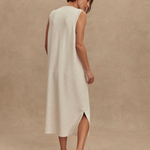 Beatrice Midi Dress in Ivory Marl - Lukka Boutique