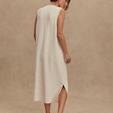Beatrice Midi Dress in Ivory Marl - Lukka Boutique