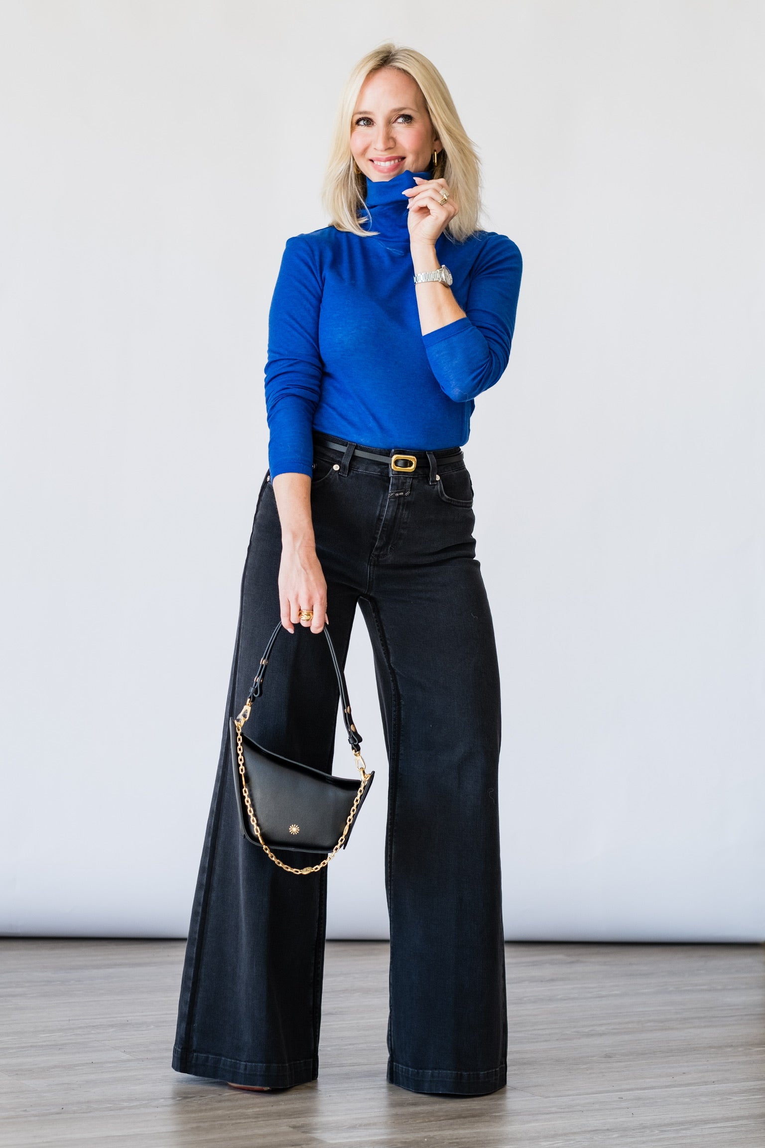 Turtle Neck in Galaxy Blue - Lukka Boutique