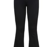 Kendra H/R Cropped Flare Jean in Black