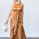 Lisa Dress in Linear Wave - Lukka Boutique