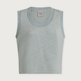Cambrie Scoop Neck Tank in Mint Green Marl