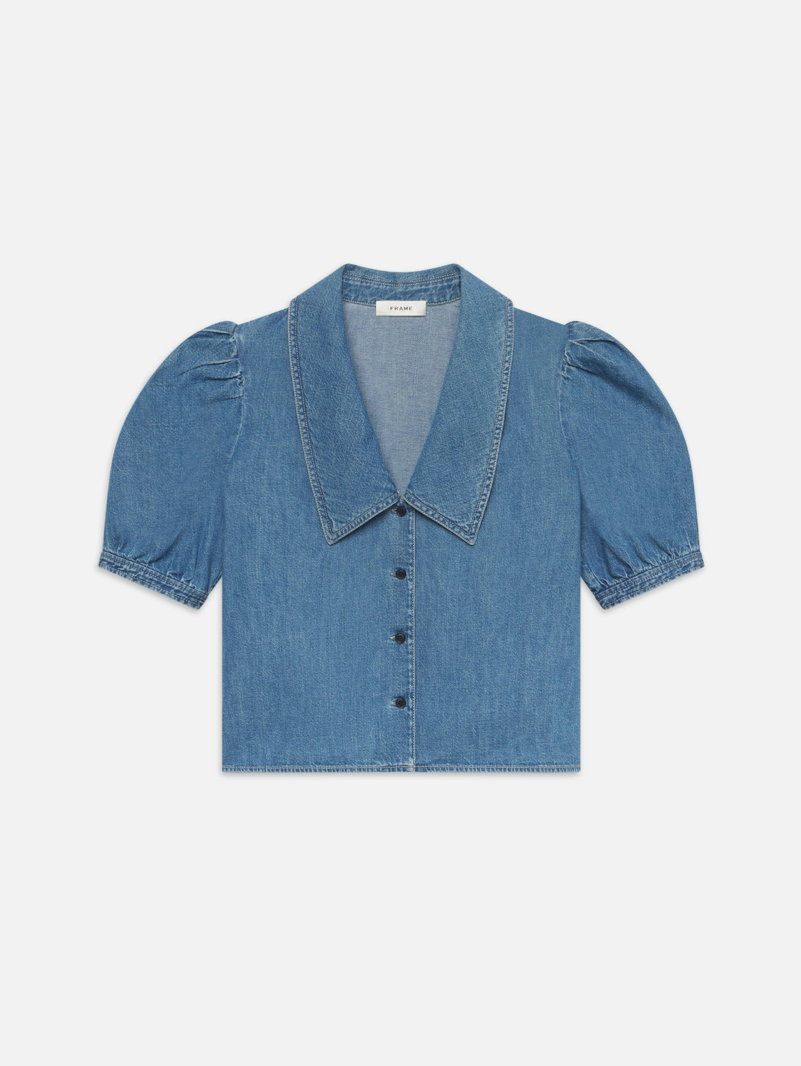 Denim Sailor Blouse in Starlet - Lukka Boutique