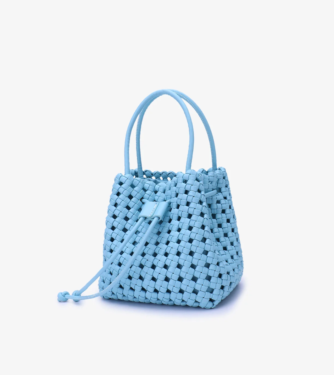Perrie Bucket Mini Woven Square Handbag - Lukka Boutique