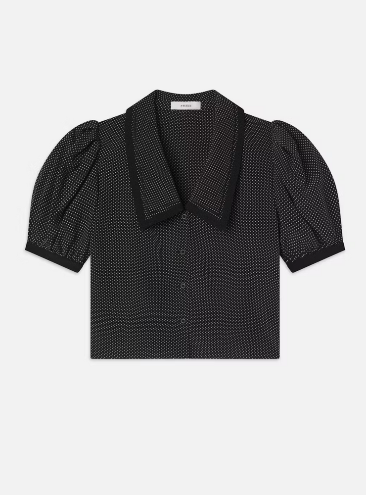 
                  
                    The Polka Dot Sailor Blouse in Black Multi
                  
                