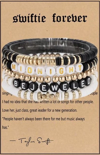 Taylor Swift Stackable Bracelets- Midnight