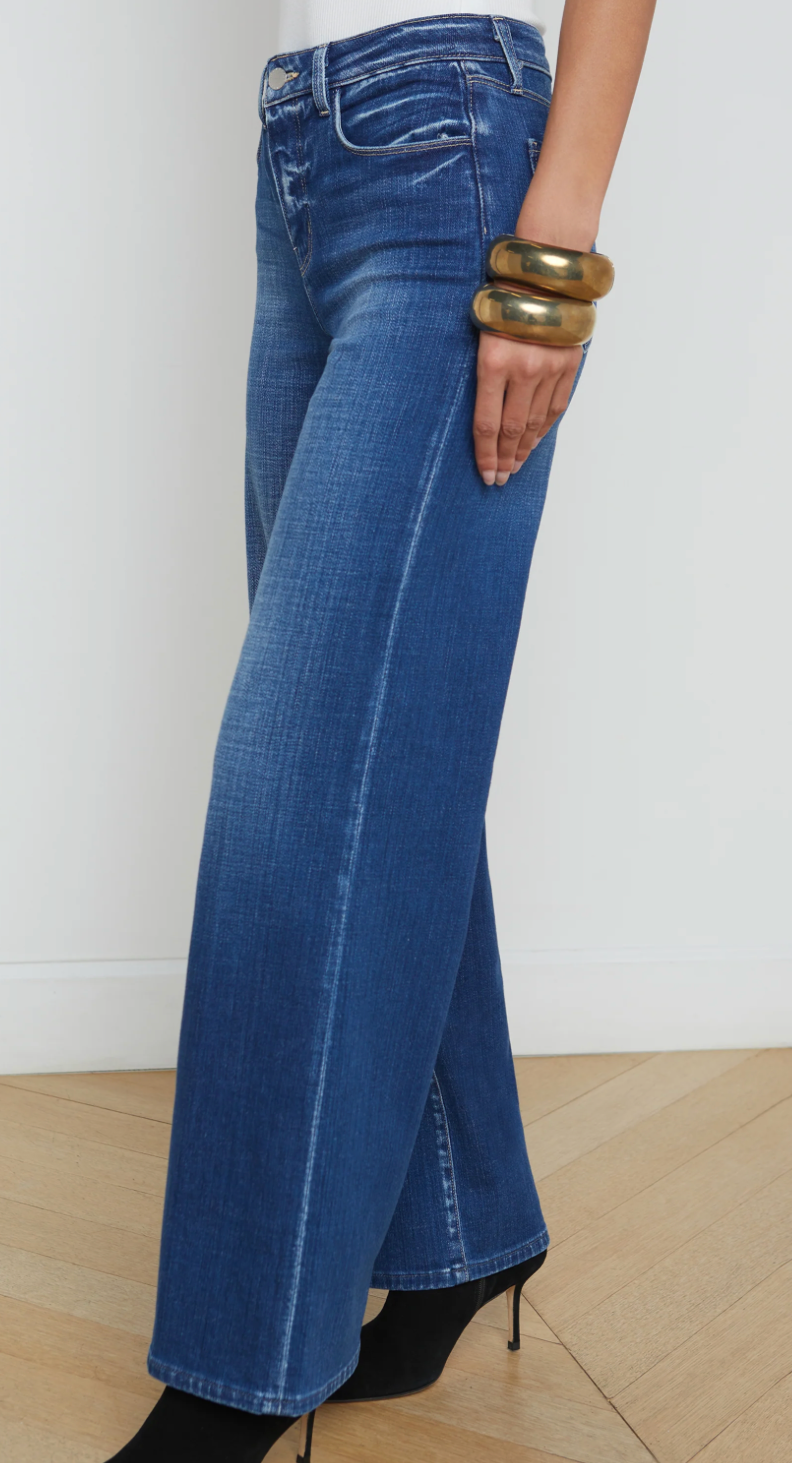 Alicent High Rise Sneaker Wide Leg in Desoto - Lukka Boutique