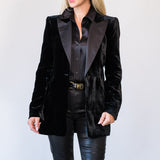 Sheila Structured Tux Blazer in Black