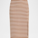 Venus Skirt in Coffe Stripe - Lukka Boutique