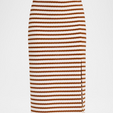 Venus Skirt in Coffe Stripe - Lukka Boutique