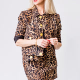 Cyra Low Rise Mini Skirt in Leopard