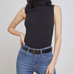 Ceci Sleeveless Turtleneck in Black - Lukka Boutique