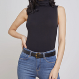 Ceci Sleeveless Turtleneck in Black - Lukka Boutique