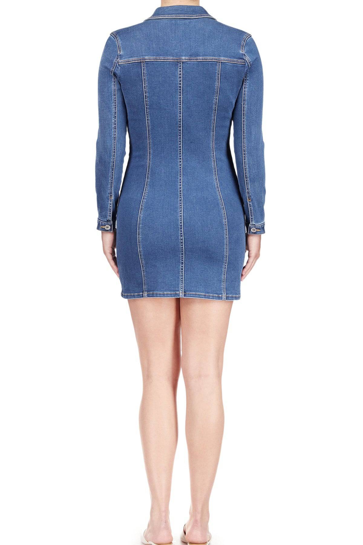 Sculpted Mini Dress in Royalty - Lukka Boutique