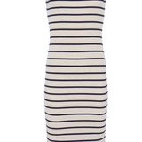 Nura Racerback Midi Dress in Oat/Navy Stripe - Lukka Boutique