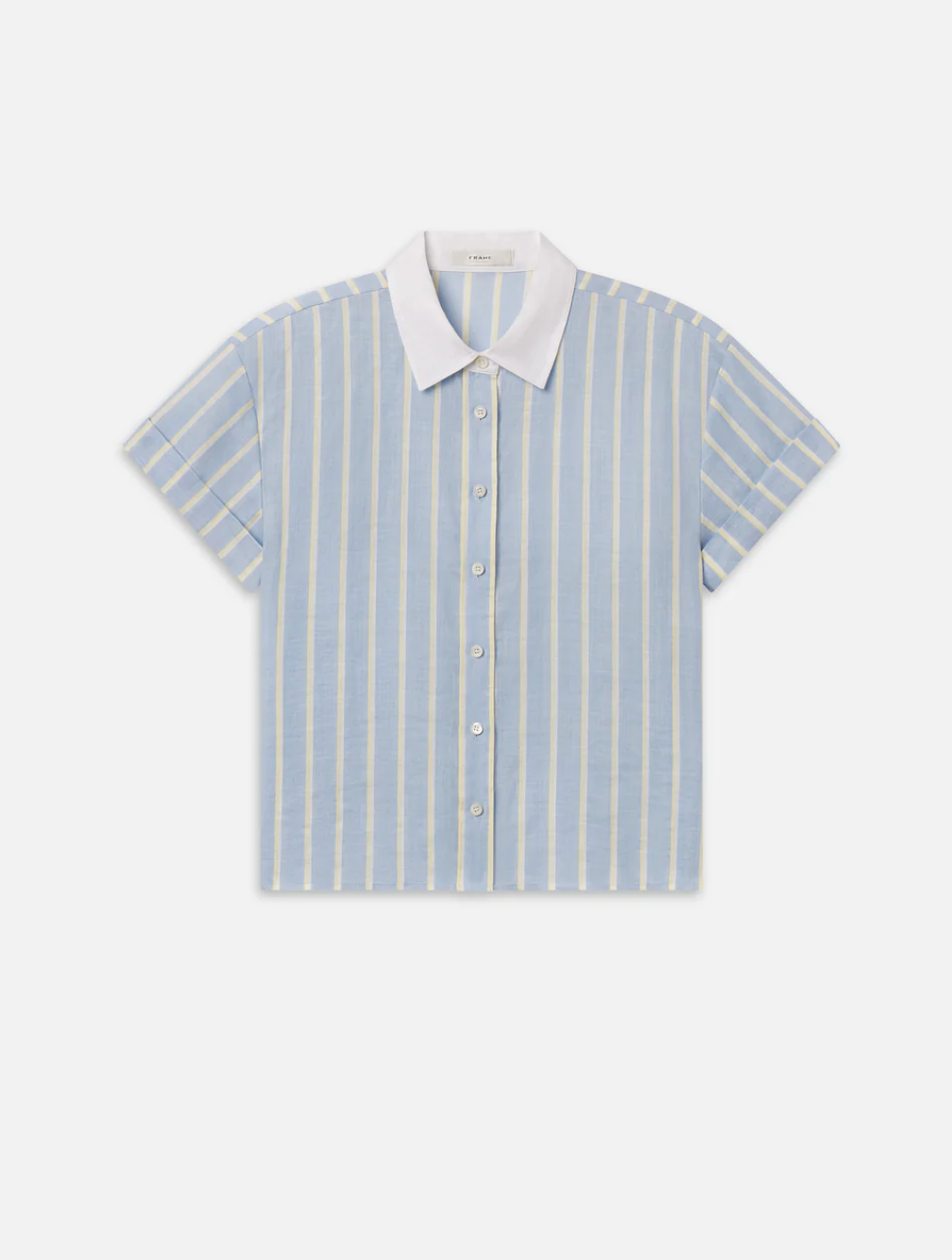 The Linen Boardwalk Shirt in Chambray Blue Multi - Lukka Boutique